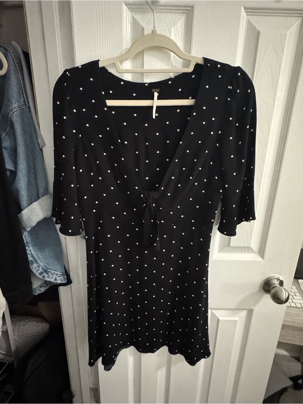 Free People Polka Dot Mini Dress, lightly worn. Size S
